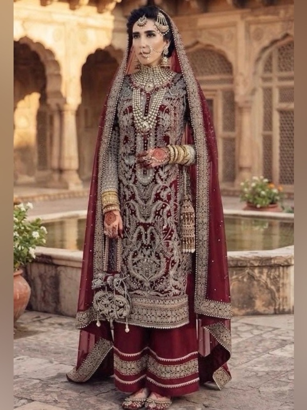 Red Heavy Bridal Suit